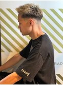 クルーカット×ハイトーンカラー×フェード バーバー#2