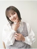 切りっぱなしボブ/姫カット/前髪/原宿神宮前