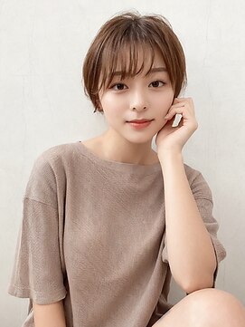 アース 錦糸町店(HAIR&MAKE EARTH) 20代30代40代前下がりストレート小顔補正立体カット