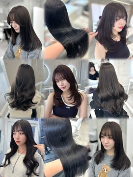 アイシー 表参道(ICY) 暗髪透明感カラーレイヤーカットくびれヘアヨシンモリ