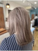 白髪ぼかし×ミルティーベージュ