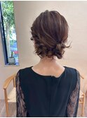 うなじスッキリ低めアップヘア 結婚式 二次会 花嫁 ドレス 着物
