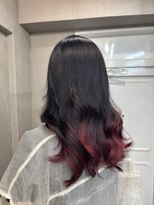 ファビ 渋谷(Fab) くびれヘア/暗めカラー/アプリコットオレンジ/縮毛矯正