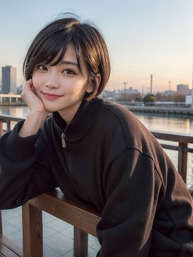 ブロッサム 東中野店 20代30代春色レイヤーボブ◎透明感アッシュ×くびれ小顔