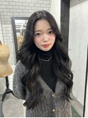 【広島韓国ヘア】韓国レイヤーカット×透明感グレーブラック