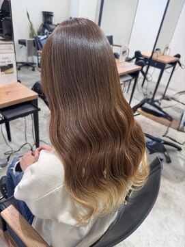 グランデュール 浜松小豆餅店(GRANDEUR) 裾カラー ウエーブ巻き 仕上げ