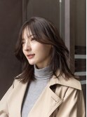 大人可愛い×透明感カラー小顔レイヤーロング【20~40代】