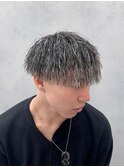 MEN’S HAIR/パイルツイスト/ホワイトハイライト/円町眉毛CUT
