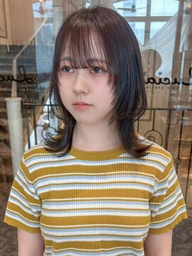ルチア ヘア ステラ 京都店(Lucia hair stella) ミディアムレイヤー顔周りレイヤーくびれレイヤー韓国京都河原町