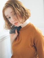 ディッセンバー 渋谷(December)&nbsp;『December』オレンジベージュのセンターパートボブ