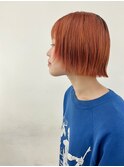 アプリコットオレンジ×ミニボブ