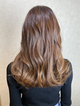 キュオンシア(CUEON. ciea) レイヤーロング×ショコラオレンジ