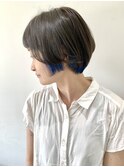 【FOLK】透明感インナーブルー☆似合わせ奥行きショート♪