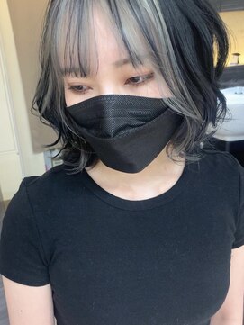 グロウ 上野御徒町(grow) ブリーチ２回/ウルフレイヤー/インナーカラー/pixyyyyyy297