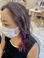 テトラ バイ ネオリーブ 横浜西口店(tetra by neolive)&nbsp;顔まわりを華やかに☆パープルインナーカラー♪