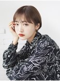 TARO★シルキーベージュデザインカラー小顔カット斜めバング