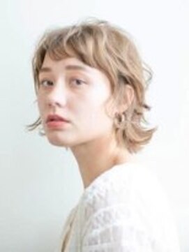 アース 川崎店(HAIR&MAKE EARTH) レディース_コテ巻き_ショート_ブリーチ_パーマ_小顔