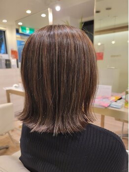 ヘアーサロンハラダ 島田店(HAIR SALON Harada )の写真/デザインカラーのように綺麗に染まる♪いろんな髪質に合わせて色味を選べ馴染みも良く、自然な仕上がりに◎