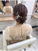 結婚式ヘア シニヨンアップ
