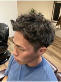 ツーブロック×パーマスタイル