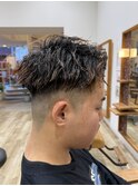 ツイストパーマ メンズパーマ メンズカット ツーブロック 堀江