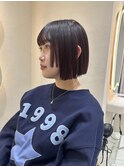 ボブ／レイヤーカット/ケアブリーチ／オレンジ