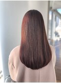 地毛風ストレート/チェリーピンク/ワインレッド