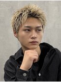 スパイキーショート/ブロンド/ブリーチカラー/抜きっぱなし