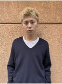 スパイキーショート/ブロンドヘア/ブリーチ/ダブルカラー/メンズ