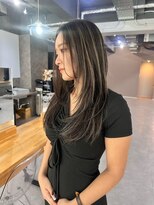 レブ 三条河原町(Reb,) レイヤー/ハイライト/海外風レイヤーカット/顔周り