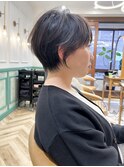 柏ショートショートボブショートカットくびれ丸みボブハイライト