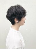 大人ショートボブ/ハンサムショート/前髪あり/30代40代50代