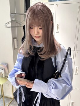 ペレ 栄 アネックス(PELE栄ANNEX) 着物ヘア/ダークアッシュ/ミディアムレイヤーカット/栄