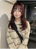 〈atsuno〉ブリーチなしダブルカラーの深みレッド