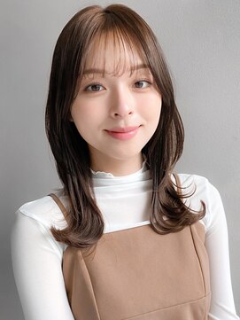 リヤン 表参道(lyann) 似合わせカットミディアムレイヤーカットシースルーバング