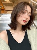 クイーン バイ ノイズ 西院(QUEEN by noism) ナチュラルボブレイヤートレンドカラー韓国風シースルーバング