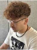 スペインカール波巻きスパイラルパーマメンズパーマメンズカラー