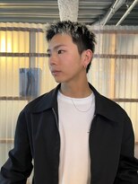 PARKiiiNG 心斎橋　ブリーチ/ダブルカラー/パーマ/メンズ【パーキング】&nbsp;リバースセンターパート