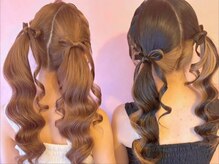 ヘアーセット モコロ(Hair Set MOCORO)の雰囲気（リボンのツインテールも可愛くてオススメ）