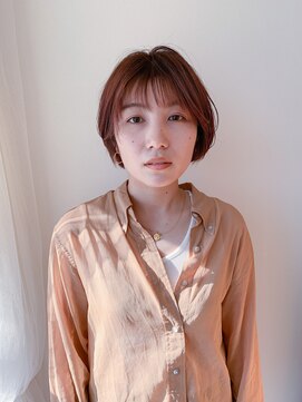 ムク(Muku) 透明感ピンクベージュのショートヘア(担当地主)