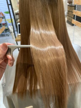 カタチバイアンジュ 長町南店(katachi byAnge)の写真/ワンランク上の髪質改善ストレート★朝のアイロン時間をゼロに♪地毛のような柔らかい自然なストレートに◎