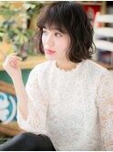 くせ毛風アッシュブラック小顔外ハネボブh戸田公園20代30代40代