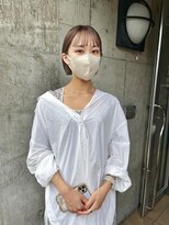 アルカナ 明治神宮前原宿(ARCANA)&nbsp;ミルクティーベージュ　グレージュ　切りっぱなしボブ