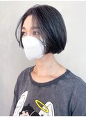 グレージュハイライト_グレージュカラーボブウルフ_ba402351
