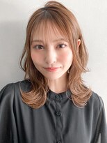 くびれヘア20代30代40代◎前髪ショコラアッシュワンカール