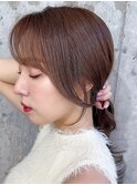 韓国風前髪×ショコラアッシュ【髪質改善/新宿/ふんわりカール】