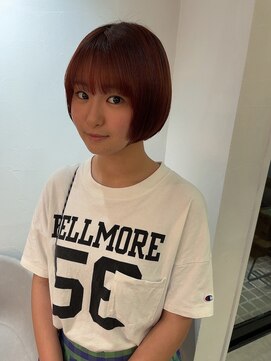 ロンドエニカ 大宮(Lond enika) ブリーチなし☆オレンジブラウンボブ　大宮美容師