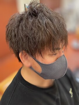 スカイ 亀戸店 (sky) ハイライト/マッシュパーマ/アッシュブラック<理容室>[亀戸]