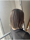 グレーベージュブラウンブリーチハイライトカラー髪質改善北浦和