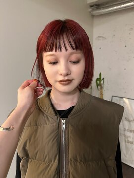 ノラ シブヤ(NORA) 【木原】レッドオレンジワインレッドチェリーピンクハイトーン
